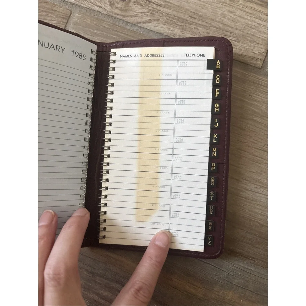 OLIVIER Genuine Brown Leather Planner Organizer Address/Phone Case 4